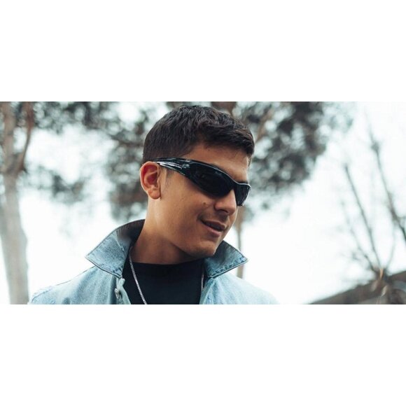 New Authentic  BALENCIAGA Extreme Black Semi Rimless Wraparound BB0318S 001 Sung - Picture 4 of 6